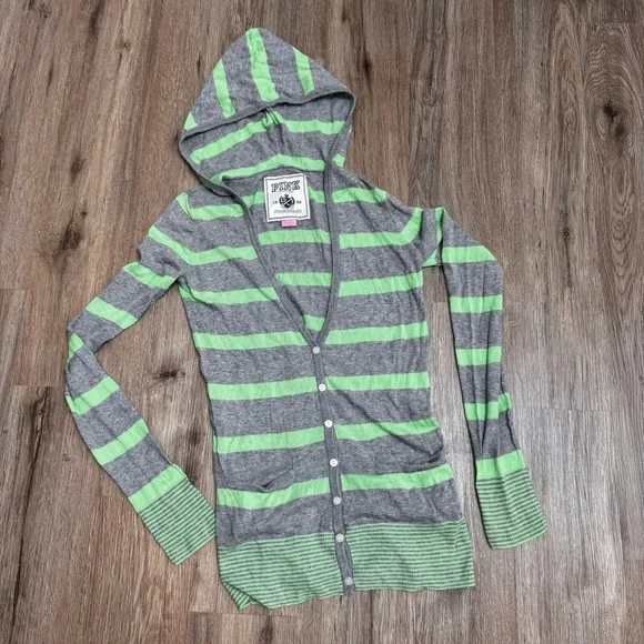 VS Pink VTG Y2K Bella Long Sleeve Cardigan Henley top - Picture 1 of 9